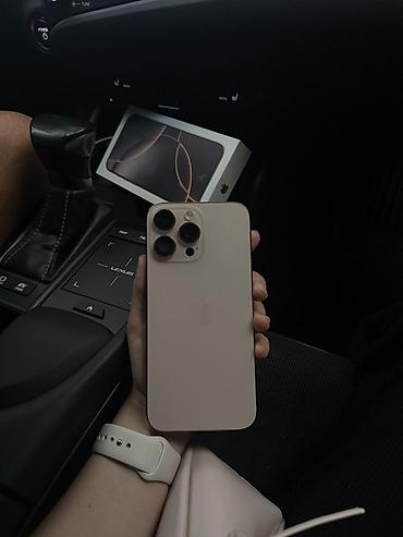 apple iphone 8: IPhone 16 Pro Max, Б/у, 256 ГБ, Matte Gold, Коробка, 91 % — 1