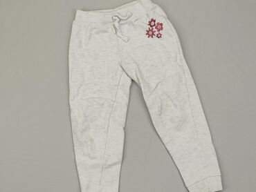 białe spodnie dziecięce: Spodnie dresowe, 4-5 lat, 104/110, stan - Dobry