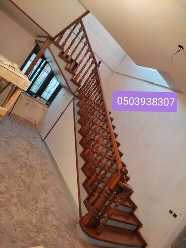 Pilləkən məhəccərləri: Taxta pilləkənlərin hazırlaması.Sərfəli qiymətdə.Zəmanət var! — 12