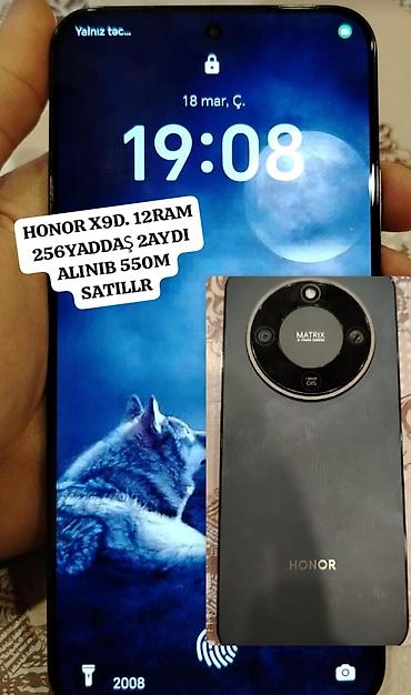 iphone x kreditle satisi: Honor X9d, 256 GB, rəng - Boz, Barmaq izi — 1