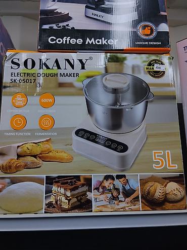 Электрическая тестомесильная машина SOKANY SK-05017 - Объем чаши: 5 л