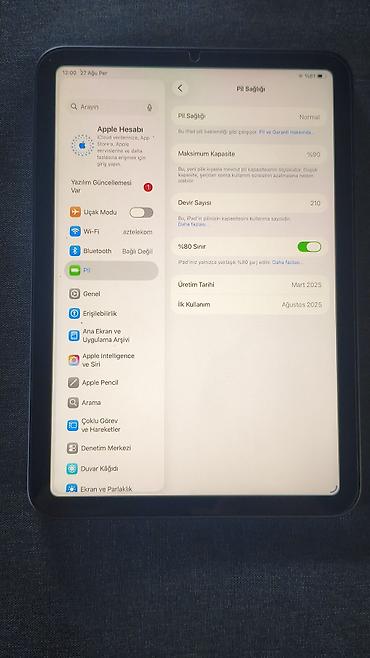 купить бу видеокарту: Apple iPad mini 7 space gray 128gb (90%)batarey Əla vəziyyətdə — 1