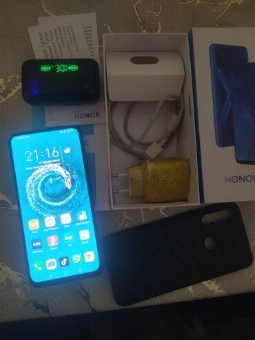 telefon tərtər: Honor 9X, 128 GB, rəng - Qara, Sensor, Barmaq izi, Simsiz şarj