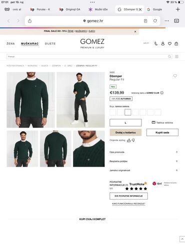 Džemperi: Original GANT dzemper 2 kom. 100% Premium cotton Ramena 49cm — 10