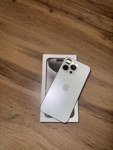 номера кр: IPhone 15 Pro Max, Колдонулган, 256 ГБ, Ак, Коргоочу айнек, 88 %