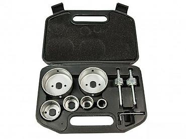 Setovi ručnog alata: Set krunastih testera za keramičke pločice – 9 delova u koferu - — 6