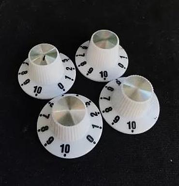Gitare: TOP HAT LP, KAPICE ZA POTENCIOMETRE KNOBS CRNE I BELE | Slanje po — 6