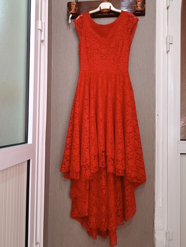 duz don modelleri: Вечернее платье, Миди, M (EU 38)