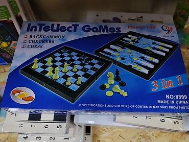 шашку: Настольный набор Intellect Games 3 в 1 Комплект объединяет три — 1