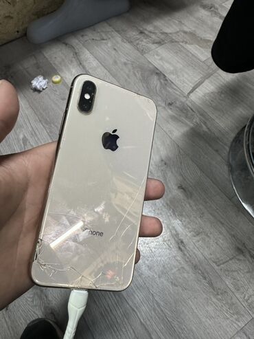 купить ноутбук в бишкеке в рассрочку: IPhone Xs, Колдонулган, 256 ГБ, Алтын, Кабель, 75 %