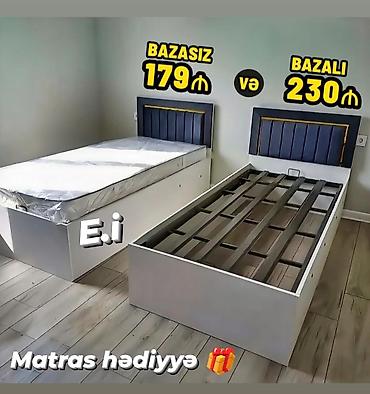 tek matraslar: Yeni, Təknəfərlik çarpayı, Bazasız, Matras ilə, Siyirməsiz — 1