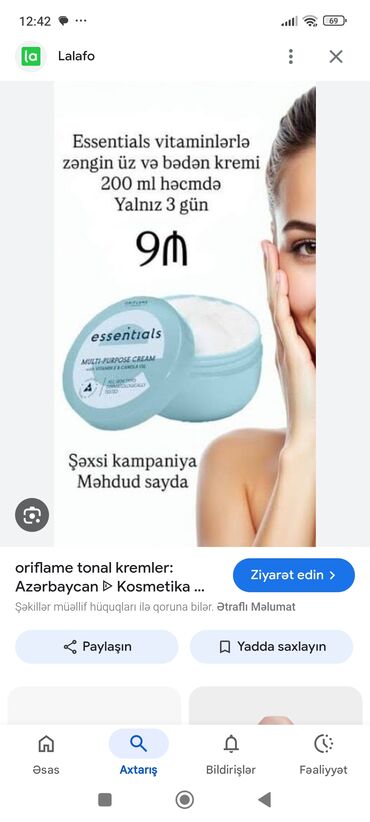 Kosmetika dəstləri: Kosmetik dəst, Oriflame, 7 məhsul — 12