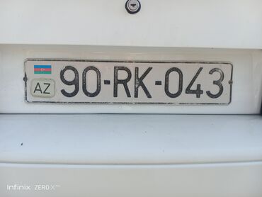 Motonəqliyyat: Satış'da "90-RK-043" nömrə kombinasiyası mövcuddur. qeydiyyat
