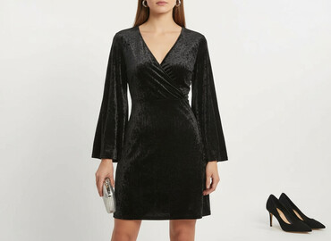 sukienki z aksamitu duże rozmiary: Luna, Women`s dress, size S