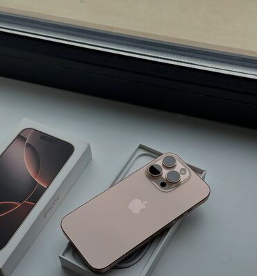 Apple iPhone: IPhone 16 Pro, 256 GB, Desert Titanium, Zəmanət