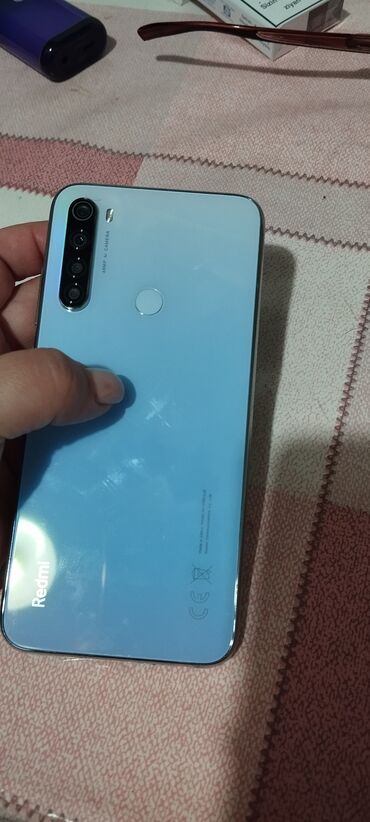 защитное стекло lenovo: Xiaomi Redmi Note 8, 128 GB, rəng - Mavi, 
 Sensor, Barmaq izi, İki sim kartlı