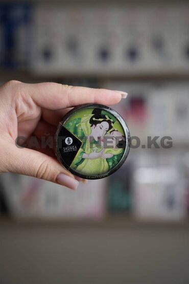 магазин сексшоп: Массажное аромамасло в виде свечи Shunga «Спокойствие. Зеленый