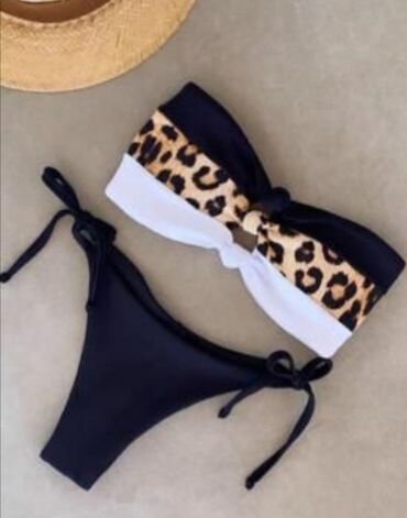 lindex kupaći kostimi: M (EU 38), Likra, Jednobojni, Leopard, krokodil, zebra, bоја - Crna