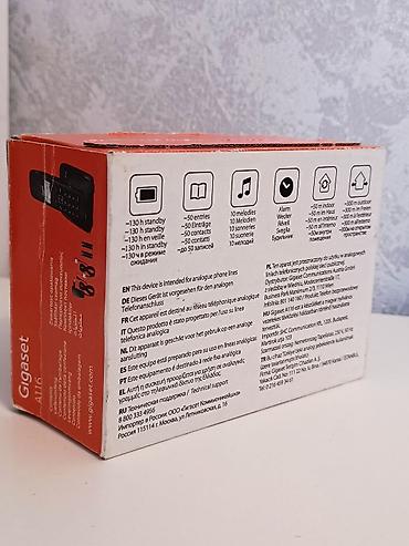 telefon ekran: Gigaset A116 simsiz DECT ev/ofis telefonu Xüsusiyyətlər: - Analioq — 3