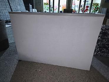 dekor daşlar: Ağ rəngli dekorativ daş/plaşta (slab) - Material: təbii daş lövhə — 1