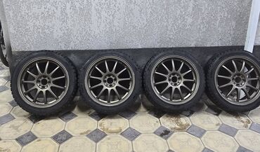 шины сапок: Дөңгөлөктөр монтажда 215 / 45 / R 17, Кыш, Колдонулган, Комплект, Жеңил унаалар, Куйма, тешиктери - 4