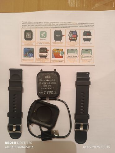 Kişi ayaqqabıları: Yeni, Smart saat, Sensor ekran, rəng - Qara