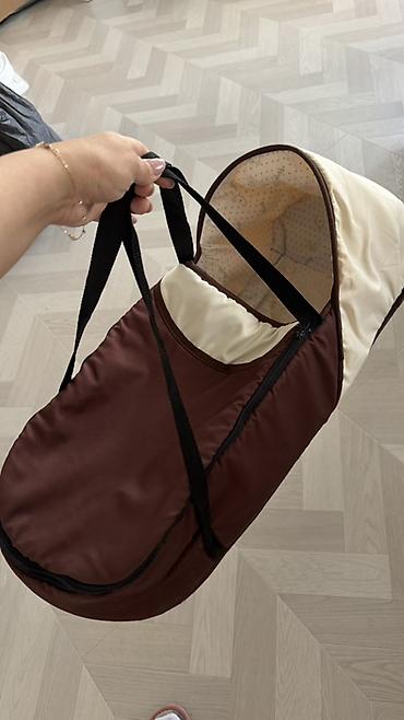 bebekler: Bebek daşıma beşiyi və çantası dəsti - Rəng: tünd qəhvəyi və krem - 2 — 1
