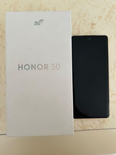 sadə telefonlar: Honor 50, 128 GB, rəng - Ağ, Sensor, Barmaq izi, Face ID