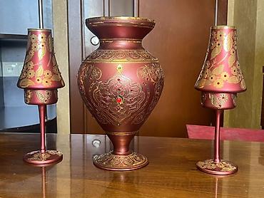 ev gulleri ve adları: Vaza dəsti, Metal — 1