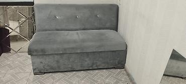 Məhsul: Kompakt divan (boz rəng) - Rəng: Boz - Üst material: Yumşaq