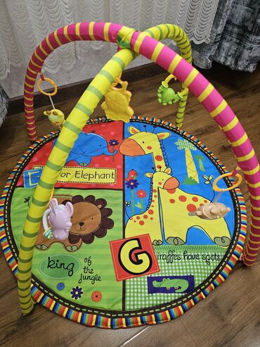 детский коврик с игрушками: Детский коврик Новый, Развивающий, Круглый