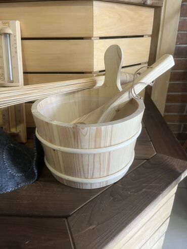 Digər tikinti xidmətləri: Sauna üçün vedrə qaşıq sauna aksesuarı sauna malları — 11
