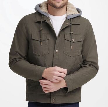 зимние мужские куртки с капюшоном: Куртка M (EU 38), L (EU 40), XL (EU 42), түсү - Күрөң