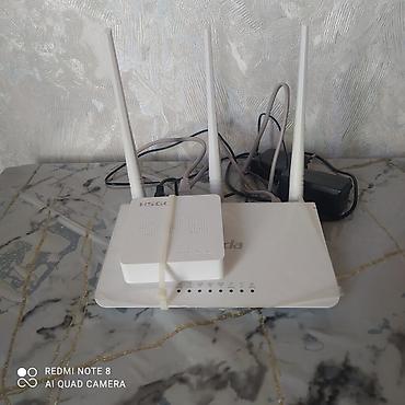 модем купить: Tenda F3 N300 simsiz router + HSGQ ONU (optik internet üçün) — 2