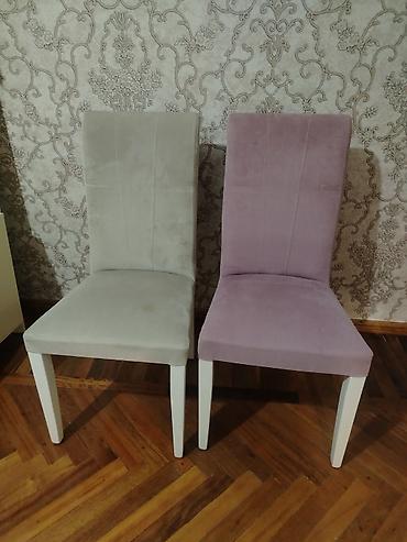Mebel: Qonaq otağı üçün, İşlənmiş, Açılan, Dördbucaq masa, 8 stul — 9