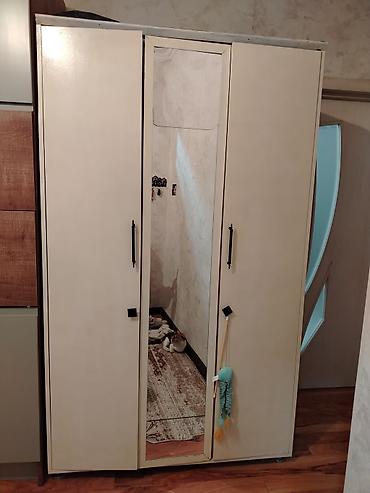 koridor mebeli: İşlənmiş, 3 qapılı, Güzgülü, Bej, Açılan, Düz dolab — 1