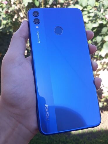 Техника для кухни: Honor 8X, 64 ГБ, цвет - Синий, Гарантия, Отпечаток пальца, Две SIM карты