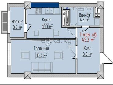 как взять квартиру в рассрочку на 10 лет: 1 комната, 45 м², Элитка, 16 этаж, ПСО (под самоотделку)