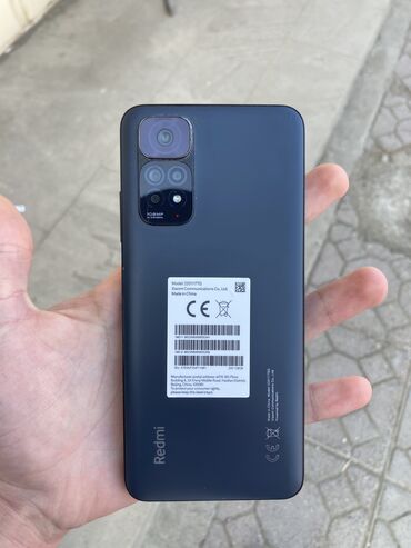 islenmis redmi telefonlari: Xiaomi Redmi Note 11S, 128 GB, rəng - Qara, 
 Zəmanət, İki sim kartlı, Barmaq izi