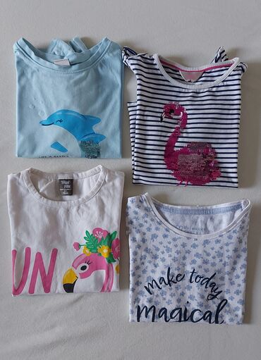 jakne za bebe devojcice: Majice 4-5 god (104-110) Lepe kvalitetne pamucne majice, maltene