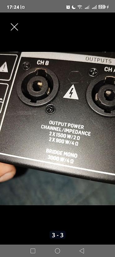 аудио ресивер: Behringer NX3000 – 2 kanallı gücləndirici - Model: Behringer NX3000 — 2