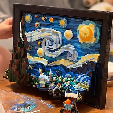 Сүрөттөр жана портреттер: LEGO Art “Звёздная ночь” — объёмная интерпретация картины Винсента ван — 2