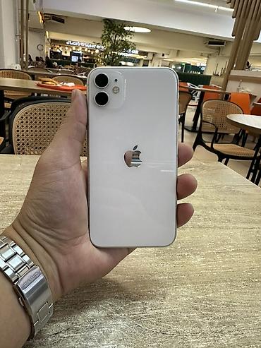 IPhone 11, Б/у, 128 ГБ, Белый, Чехол, Стилус, 100 %