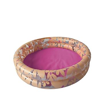 set posteljine: Swim Essentials dečiji bazen 100 cm — roze dno, providno‑narandžasti — 1