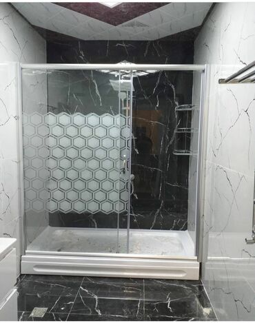 Duş kabinaları, arakəsmələr: Yeni Üstü açıq kabina, Künc üçün, Pulsuz çatdırılma — 19