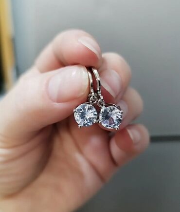 Наборы украшений: Комплект из серебра 925 пр💫. серьги + цепочка с кулончиком. вставка — 3