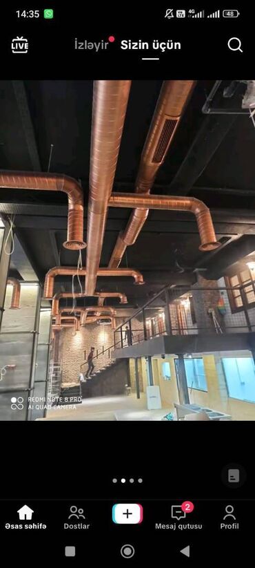 Digər restoran, kafe avadanlığı: Havalandirma Sistemlerin Hazirlanmasi ve Quraşdirilmasi, Her Dizaynda