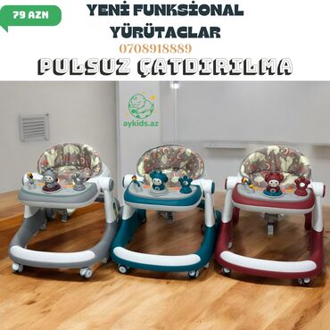 Xodunoklar: 🚼 Yeni Nəsil Baby Walker! 🤩👌🏻 ✨ 3 rəng seçimi: 💙 Göy | ❤️ Qırmızı | 🩶 — 3