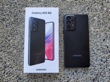 Samsung: Samsung Galaxy A53 5G, 128 GB, rəng - Qara, Barmaq izi, İki sim kartlı, Face ID