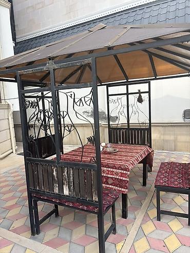 bar otracagi: Metall karkaslı bağ besedkası (üstü örtülü oturma dəsti) - Material — 8